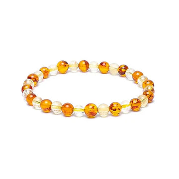 Armband Bernstein und Citrin-Perlen ca.6mm