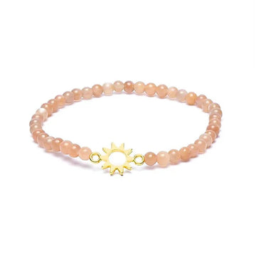 Armband Sonnenstein Perlen mit Sonne ca. 4mm
