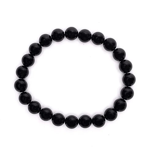 Armband Schwarzer Turmalin 8 mm Perlen