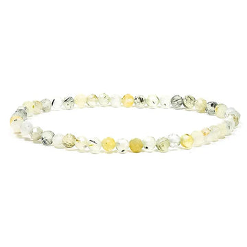 Armband Prehnit ca. 4,5mm Perlen facettiert
