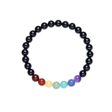 Armband, Chakra, Schörl, 6mm Kugeln, 15cm (für Kinder)