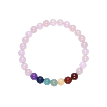 Armband, Chakra, Rosenquarz, 6mm Kugeln, 15cm (für Kinder)
