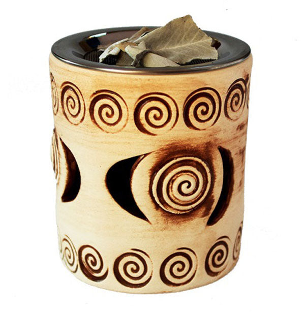 Räucherstövchen Set Lebensspirale, Natur