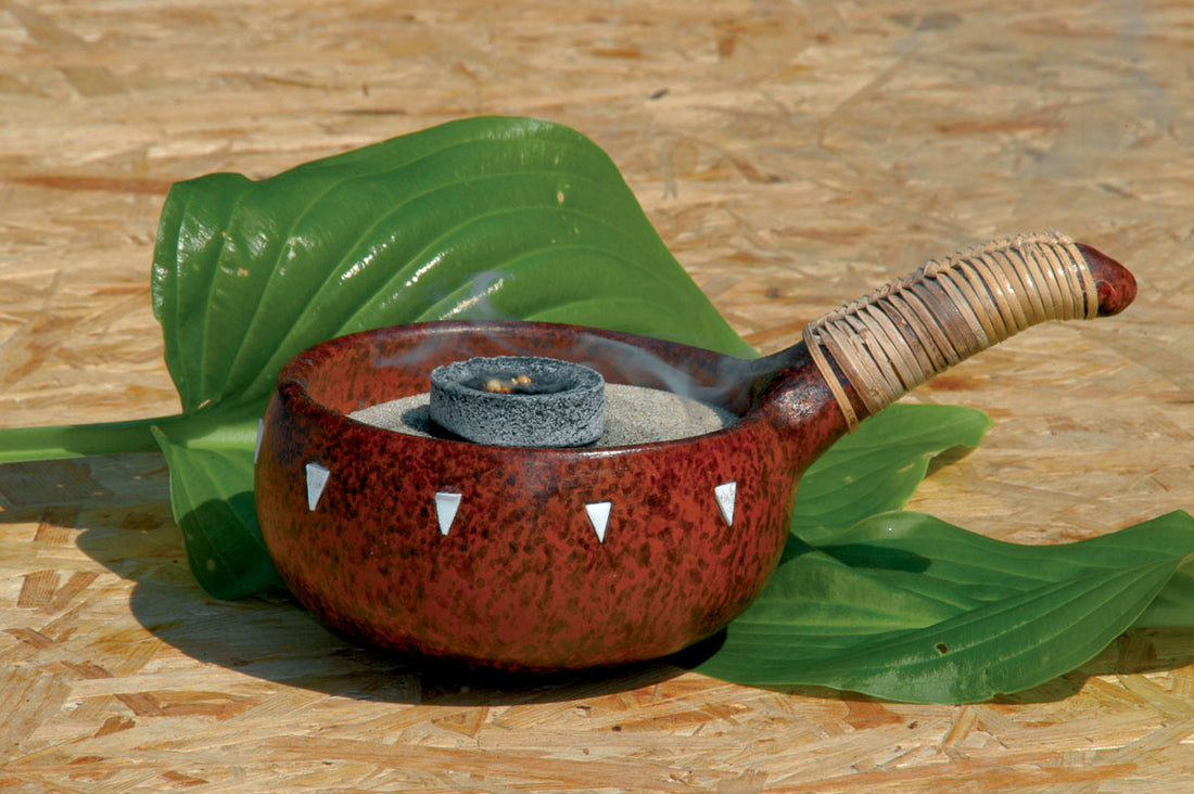 Räucherschale Chilli Ikat