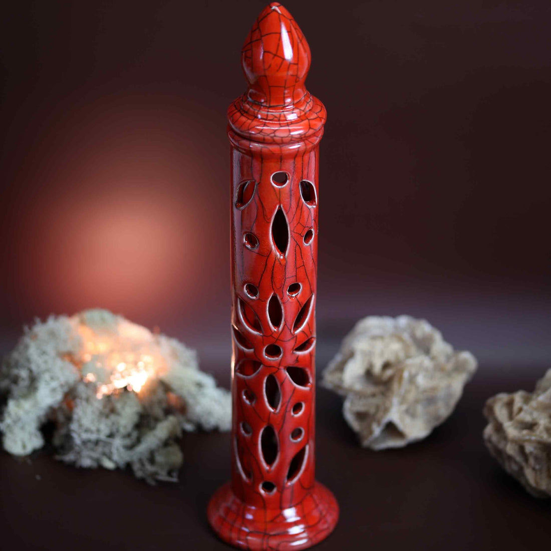 Räuchersäule Mandala rot
