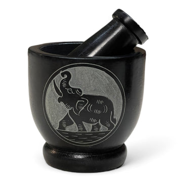 Mörser aus Speckstein -Elefant 8cm