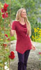 Kurzarm Tunika "rosenrot" XL (44/46)