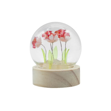 LED Blühende Leuchtgartenkuppel, 5 rote Rosen, LED-Batterie