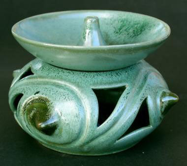 Aromalampe "Lebensspirale" grün