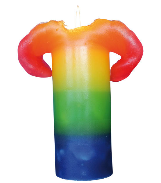 Cometkerze "Regenbogen" klein