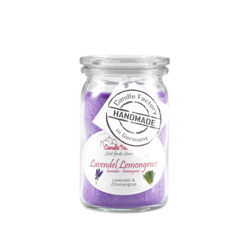 Baby-Jumbo Kerze Lavendel-Zitronengras, Brenndauer 24 h