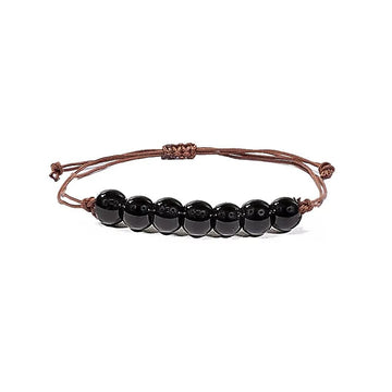 Armband Schwarzer Turmalin  mit 7 Perlen