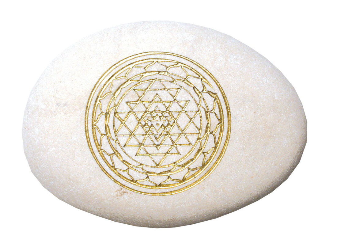 Fluss Stein Sri Yantra