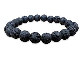 Armband Lavastein 8,5mm Kugel