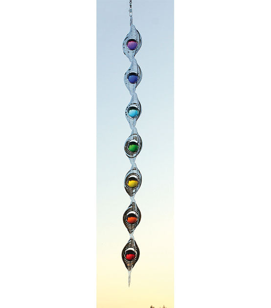 Chakra-Mobile mit 7 Chakra-Glaskugeln