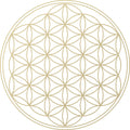 Wand-Tattoo Blume des Lebens, gold 27 cm