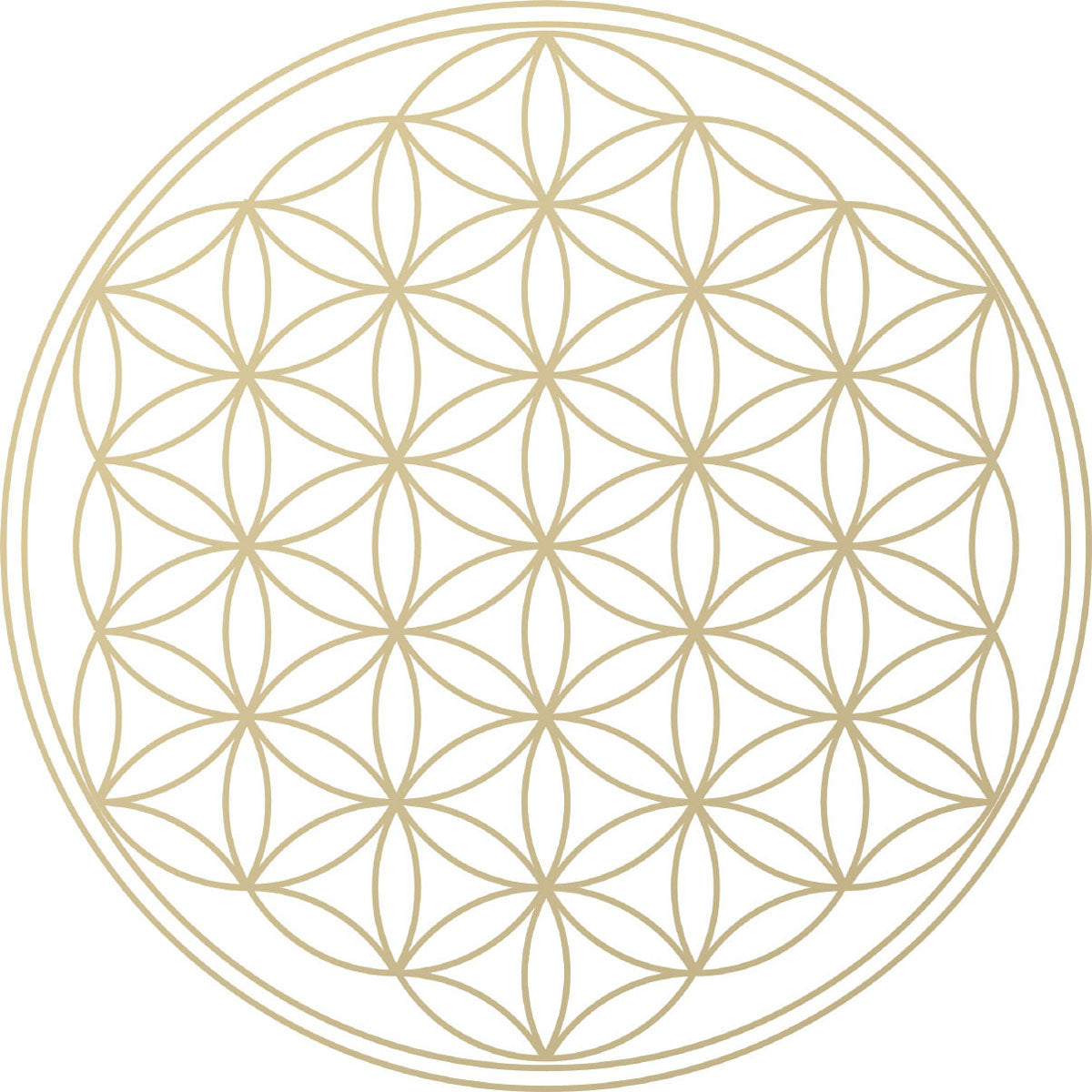 Wand-Tattoo Blume des Lebens, gold, 55 cm