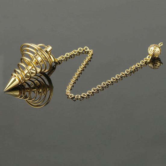 Spiralpendel Spectrum goldfärbig mit Kette