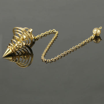 Spiralpendel Spectrum goldfärbig mit Kette