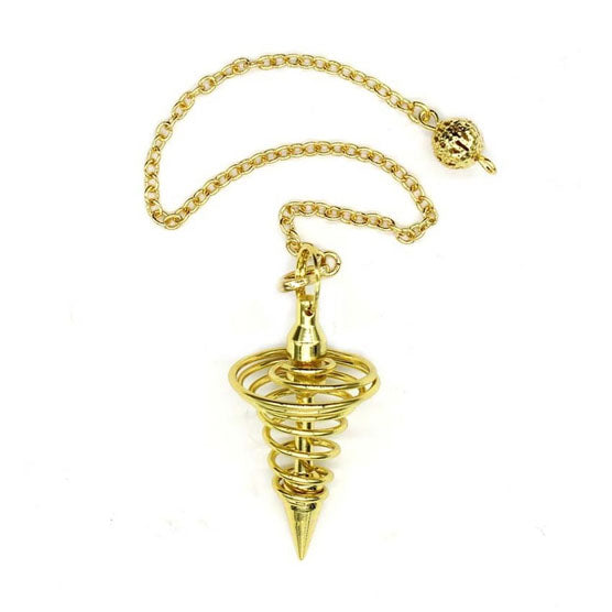 Spiralpendel Spectrum goldfärbig mit Kette
