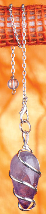 Spiral-Pendel Amethyst mit Kette