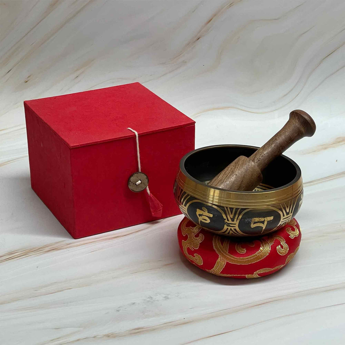 Klangschalen Geschenkset Deluxe rot