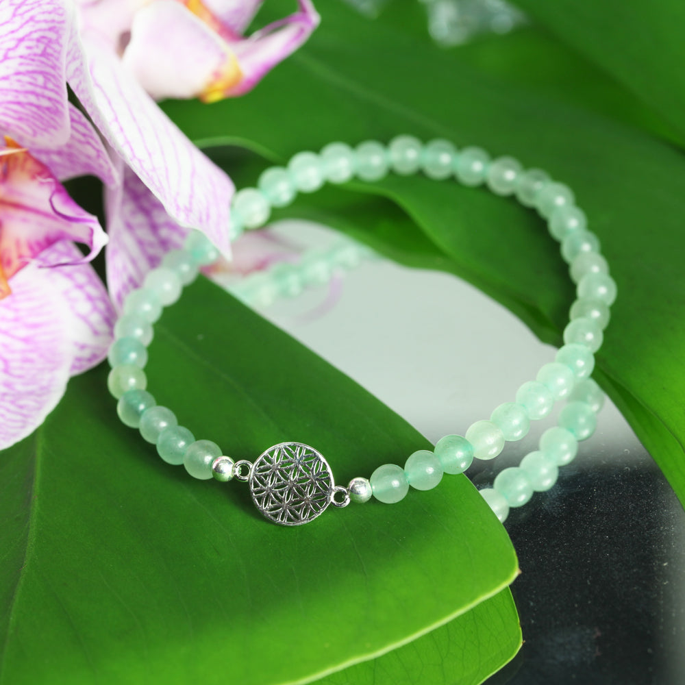 Armband Blume des Lebens, Aventurin