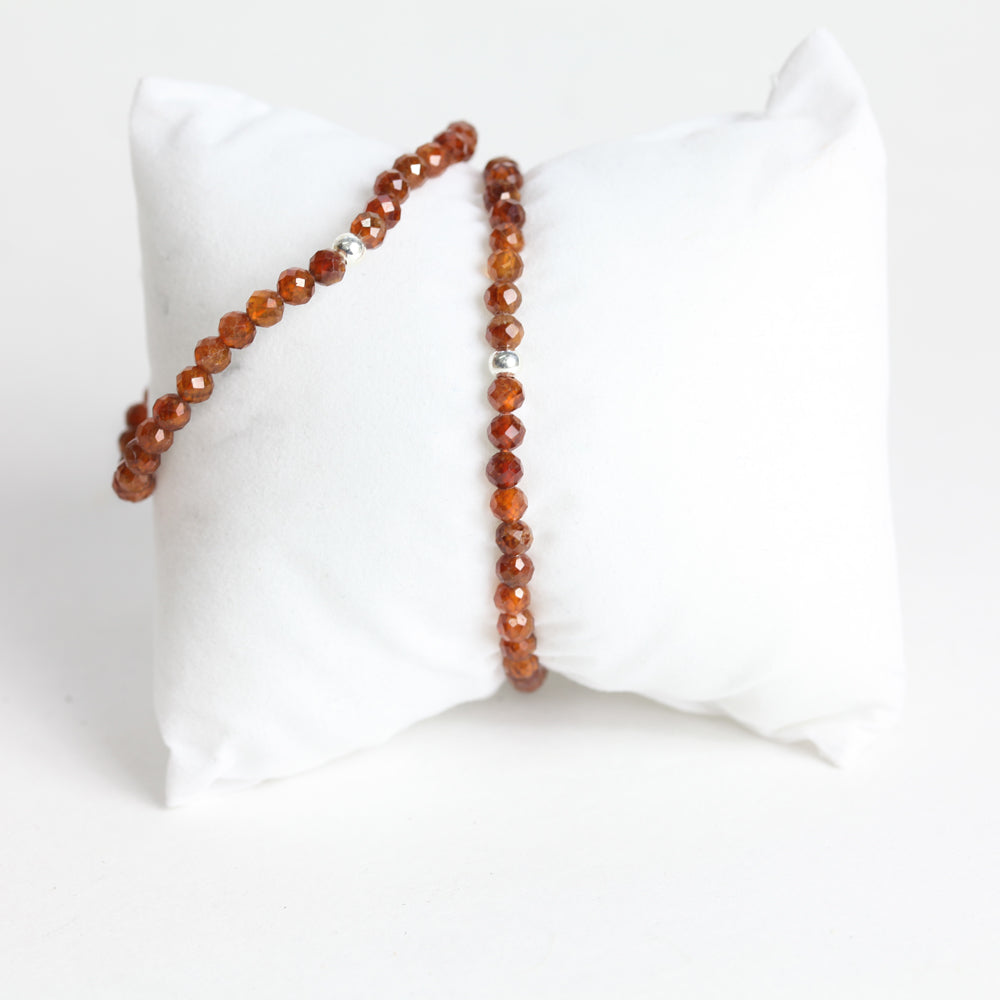 Facetten-Armband, Oranger Granat