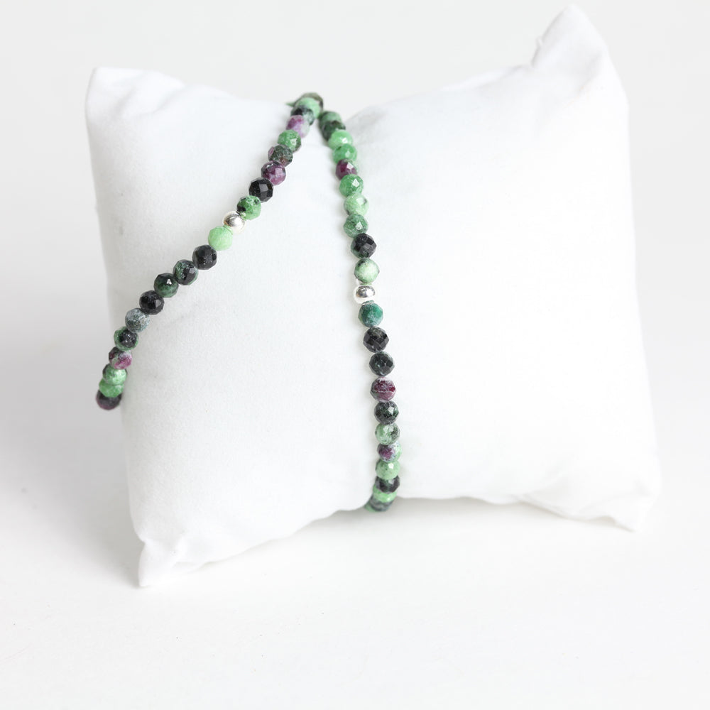 Facetten-Armband, Rubin-Zoisit
