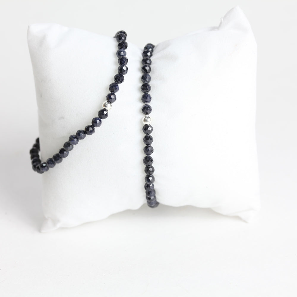 Facetten-Armband, Saphir