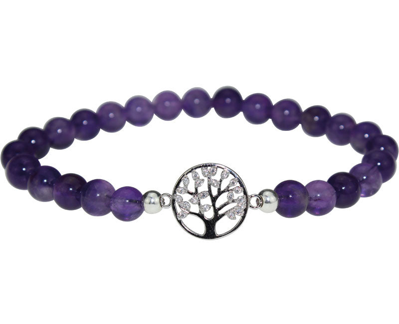 Armband Kristall Lebensbaum, Amethyst