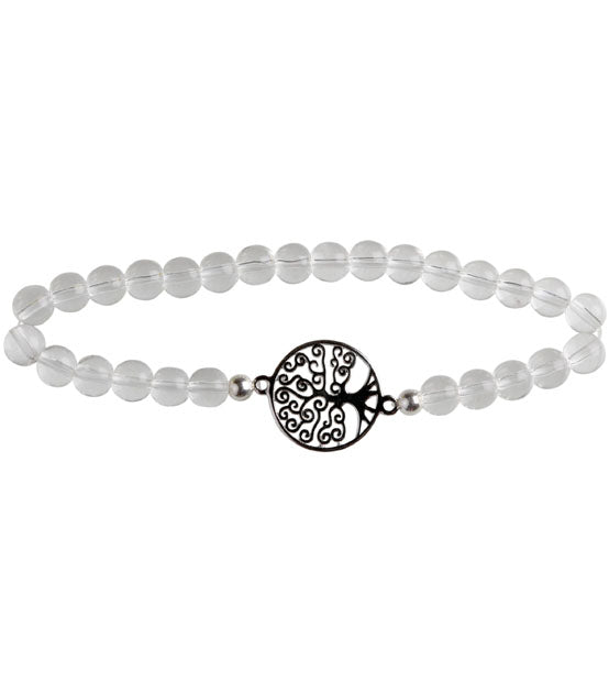 Armband Bergkristall mit Lebensbaum