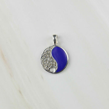Anhänger Yin Yang blau