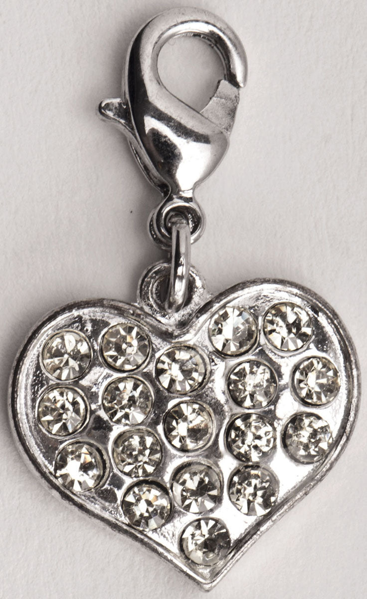 Charm "Herz mit Kristallen"