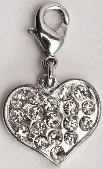 Charm "Herz mit Kristallen"