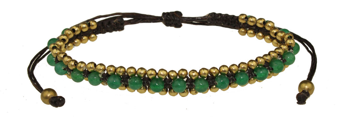 Armband mit Jade-Achat Steinen