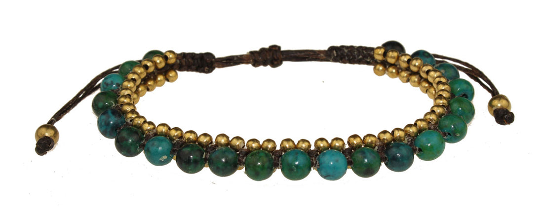 Armband mit Malachit Steinen
