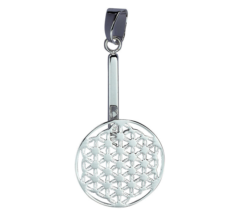 Donuthalter "Blume des Lebens" Silber