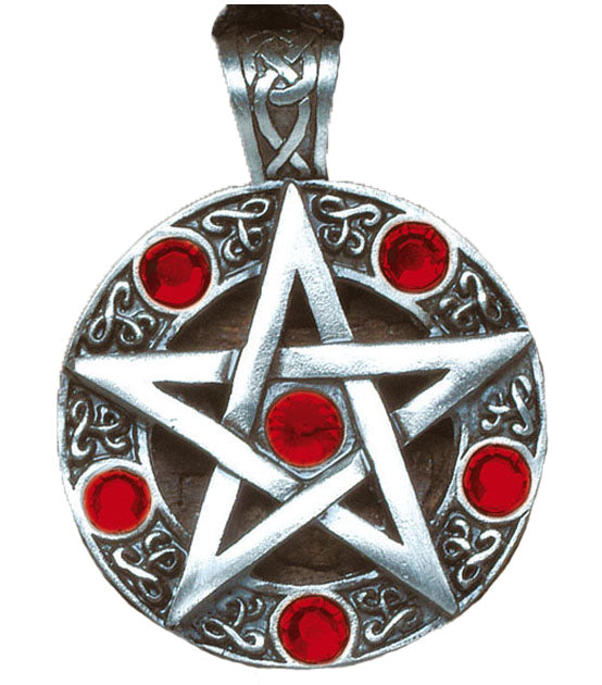 Anhänger "Pentagramm mit Steinen"