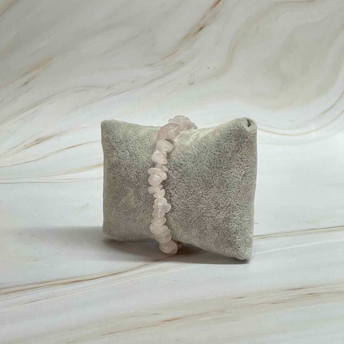 Splitterarmband Rosenquarz