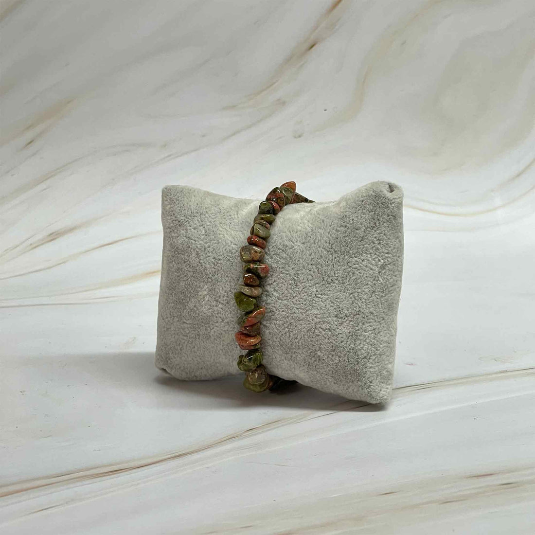 Splitterarmband Grüner Jasper