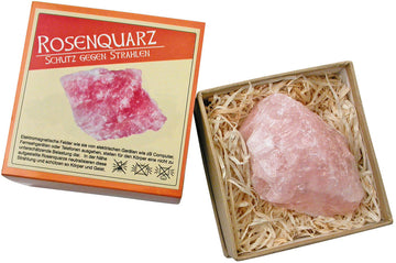 Rosenquarz in Geschenksbox