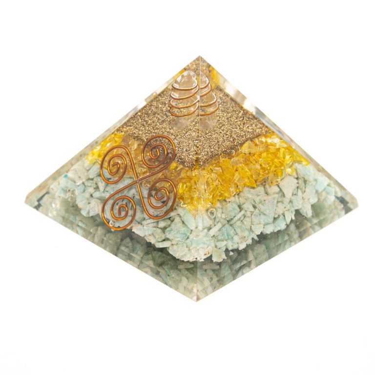 Orgonit Pyramide Citrin/Amazonit