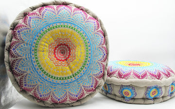 Yoga- bzw Meditationskissen, 7 Chakren-Mandala