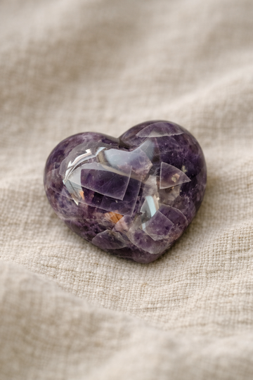 Herz bauchig, Amethyst 4,5cm