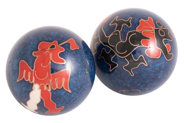 Qi Gong Kugel Drache blau 35 mm