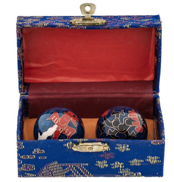Qi Gong Kugel Drache blau 35 mm