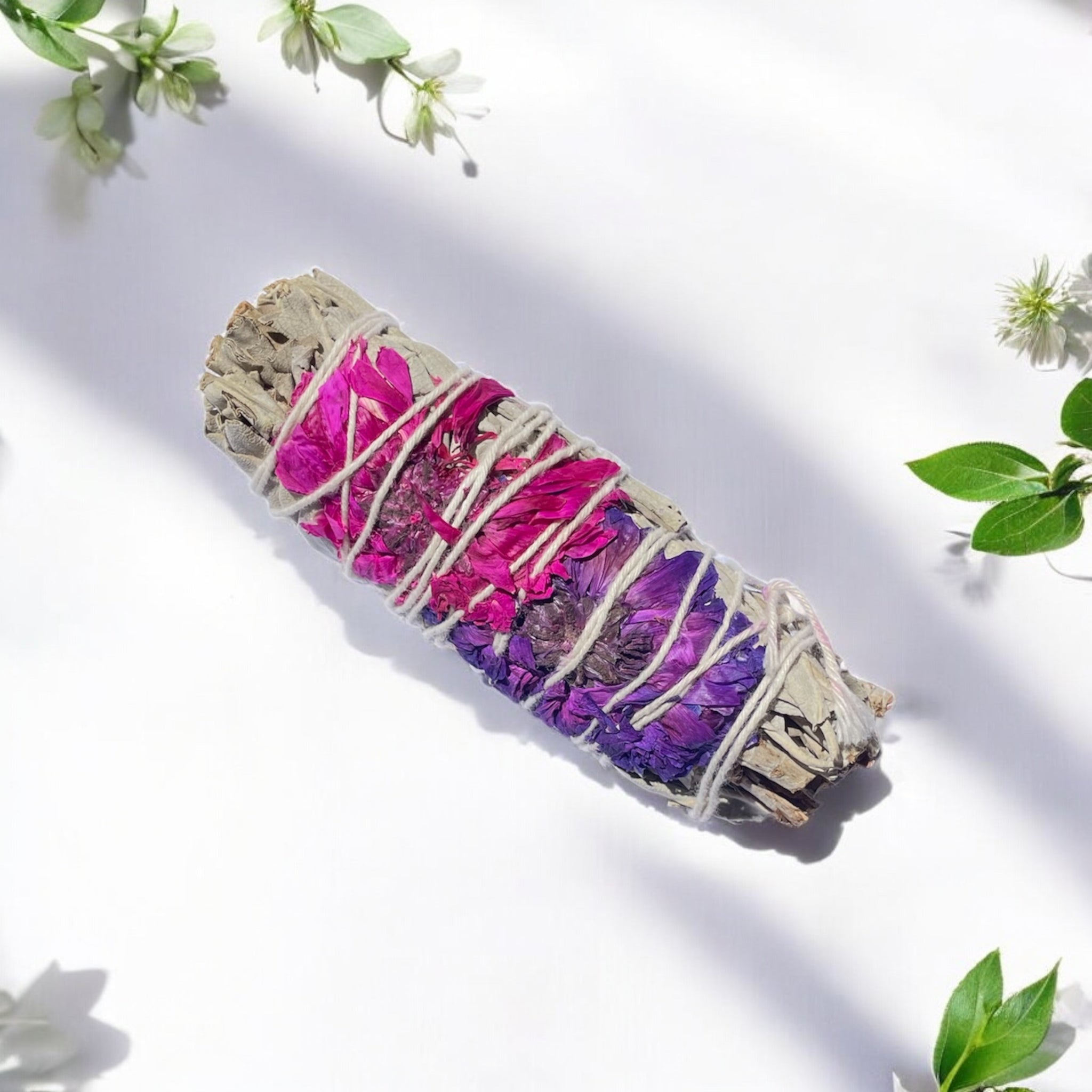 Weißer Salbei mit Blütenblättern