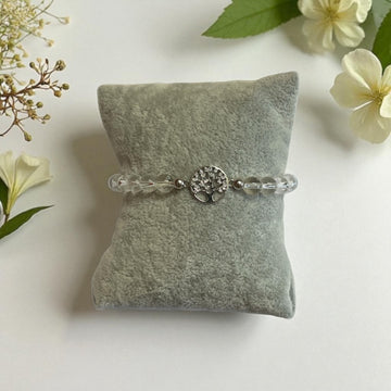 Armband Bergkristall mit Lebensbaum