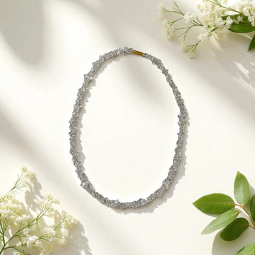 Edelsteinkette Bergkristall Splitter, 45cm mit Drehverschluss